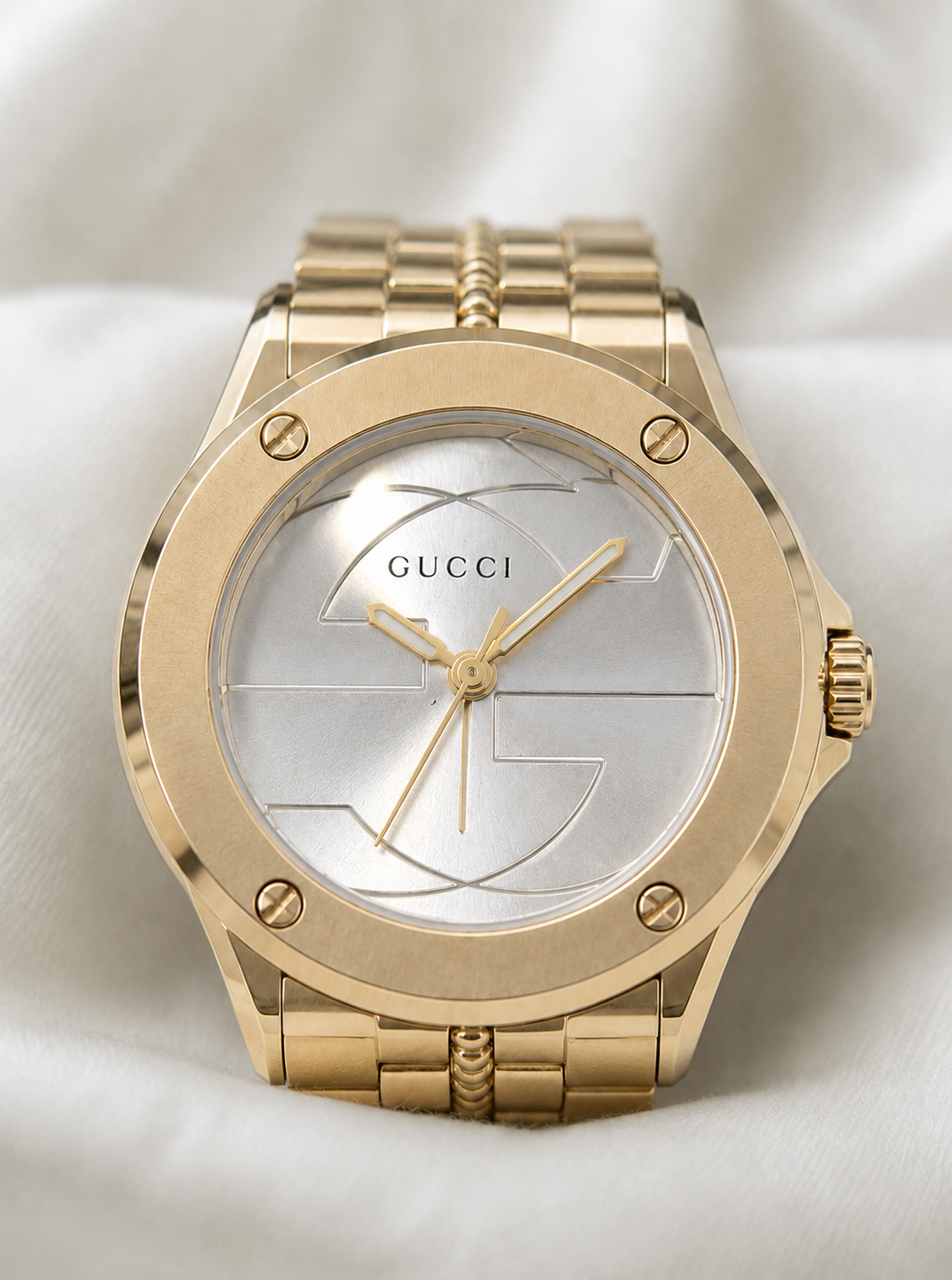 Gucci Gold White Watch
