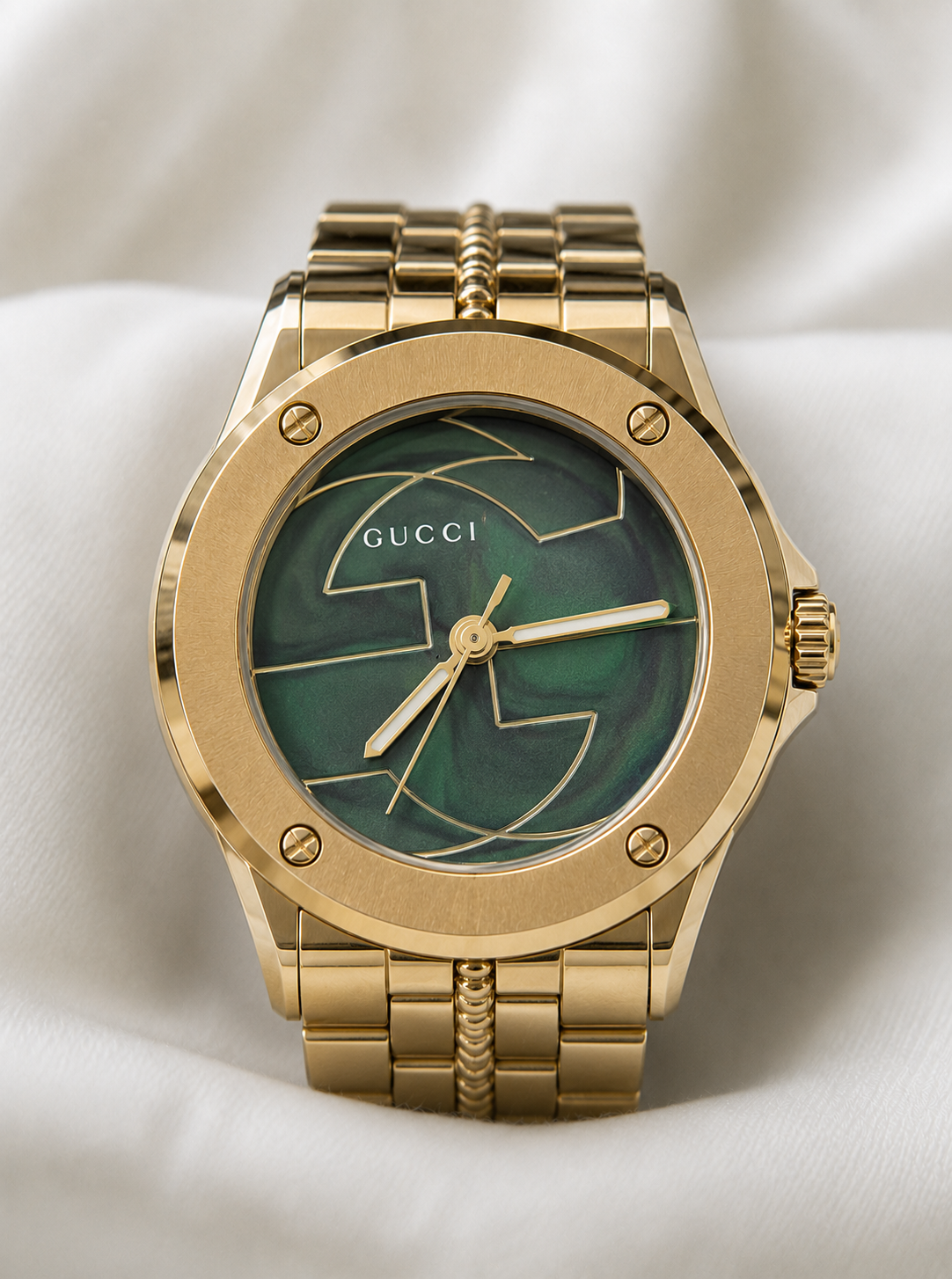 Gucci Gold Green Watch