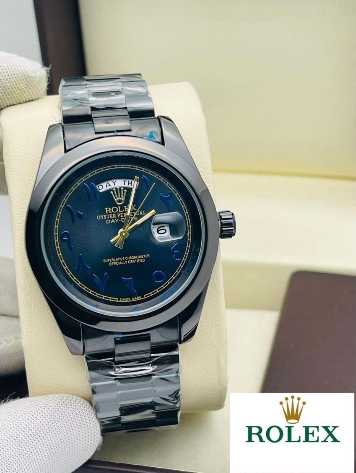 Rolex Men's Premium Slim Arabic Dial Watch