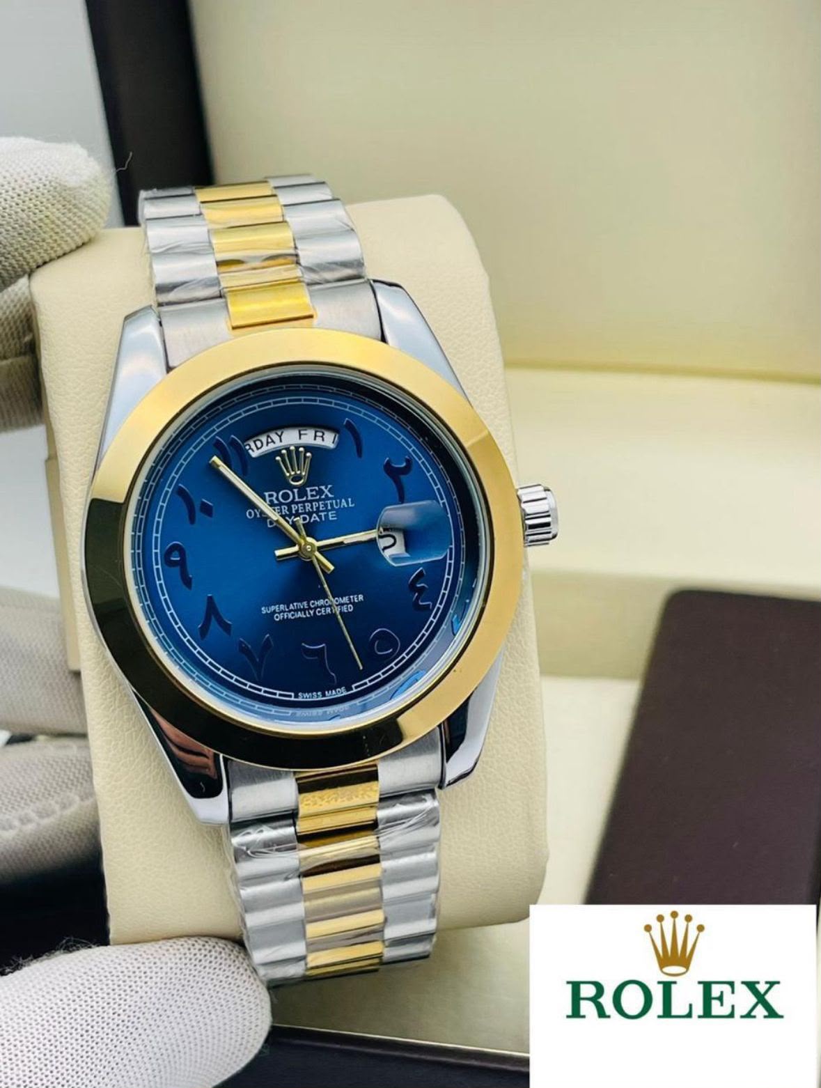 Rolex Men's Premium Slim Arabic Dial Watch