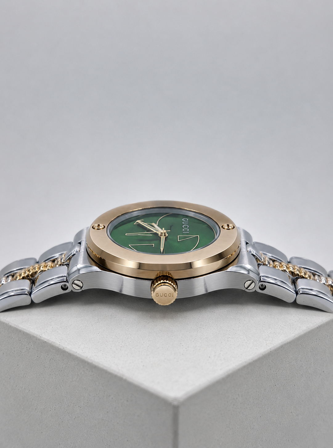 Gucci Two-Tone Green Watch