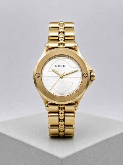 Gucci Gold White Watch