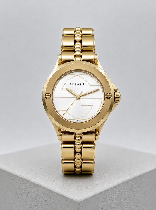 Gucci Gold White Watch