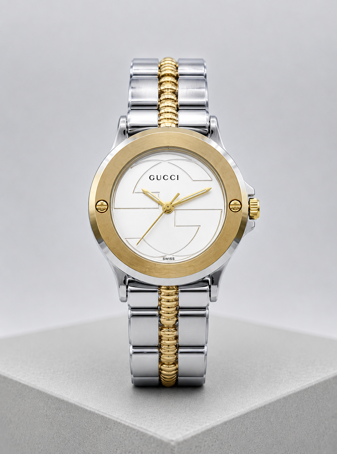 Gucci Two-Tone White Watch