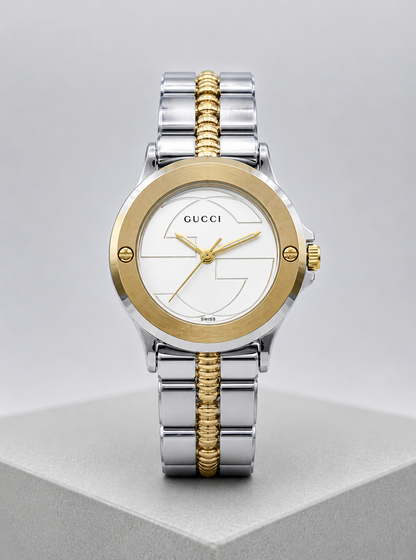 Gucci Two-Tone White Watch