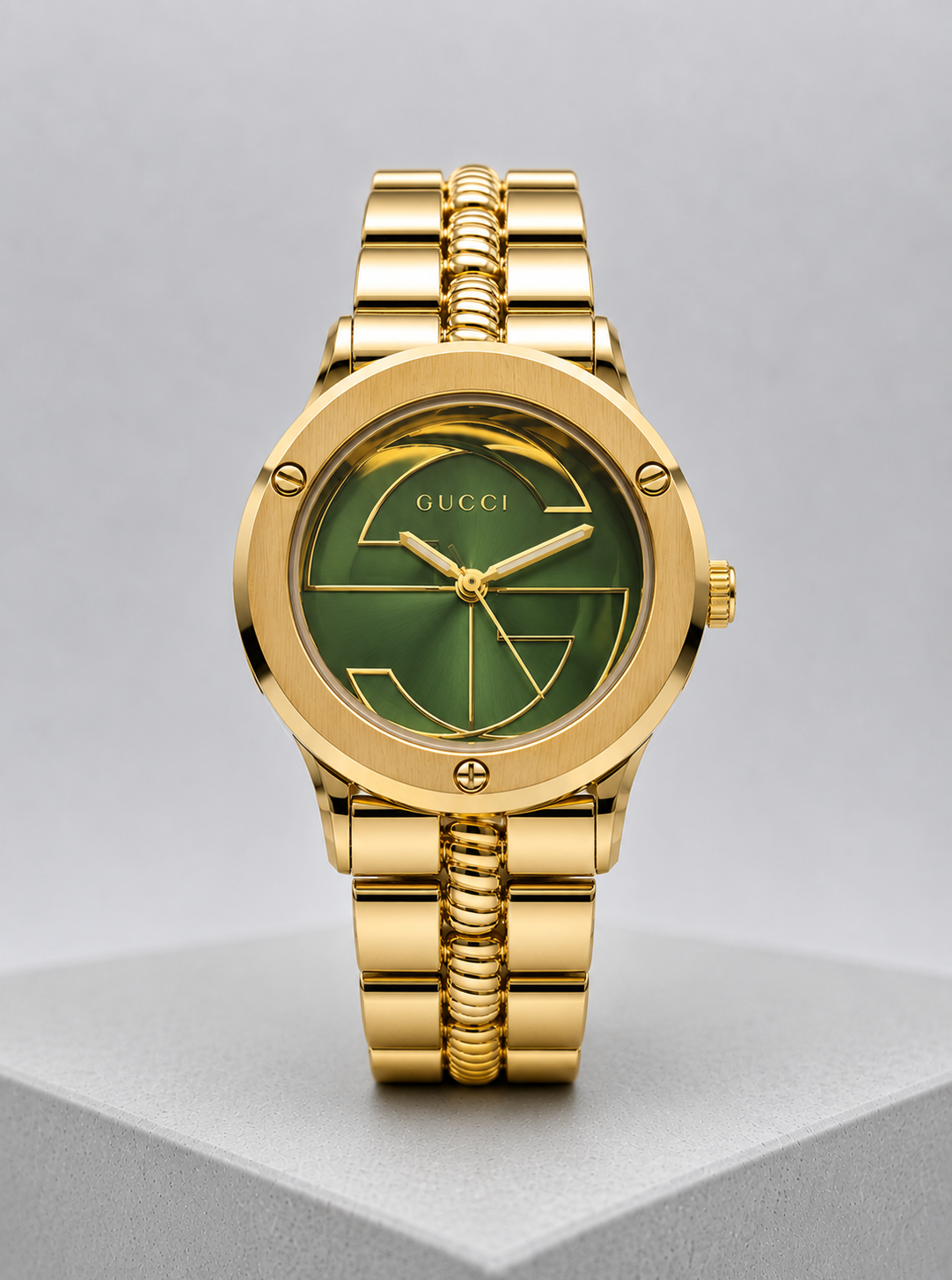 Gucci Gold Green Watch