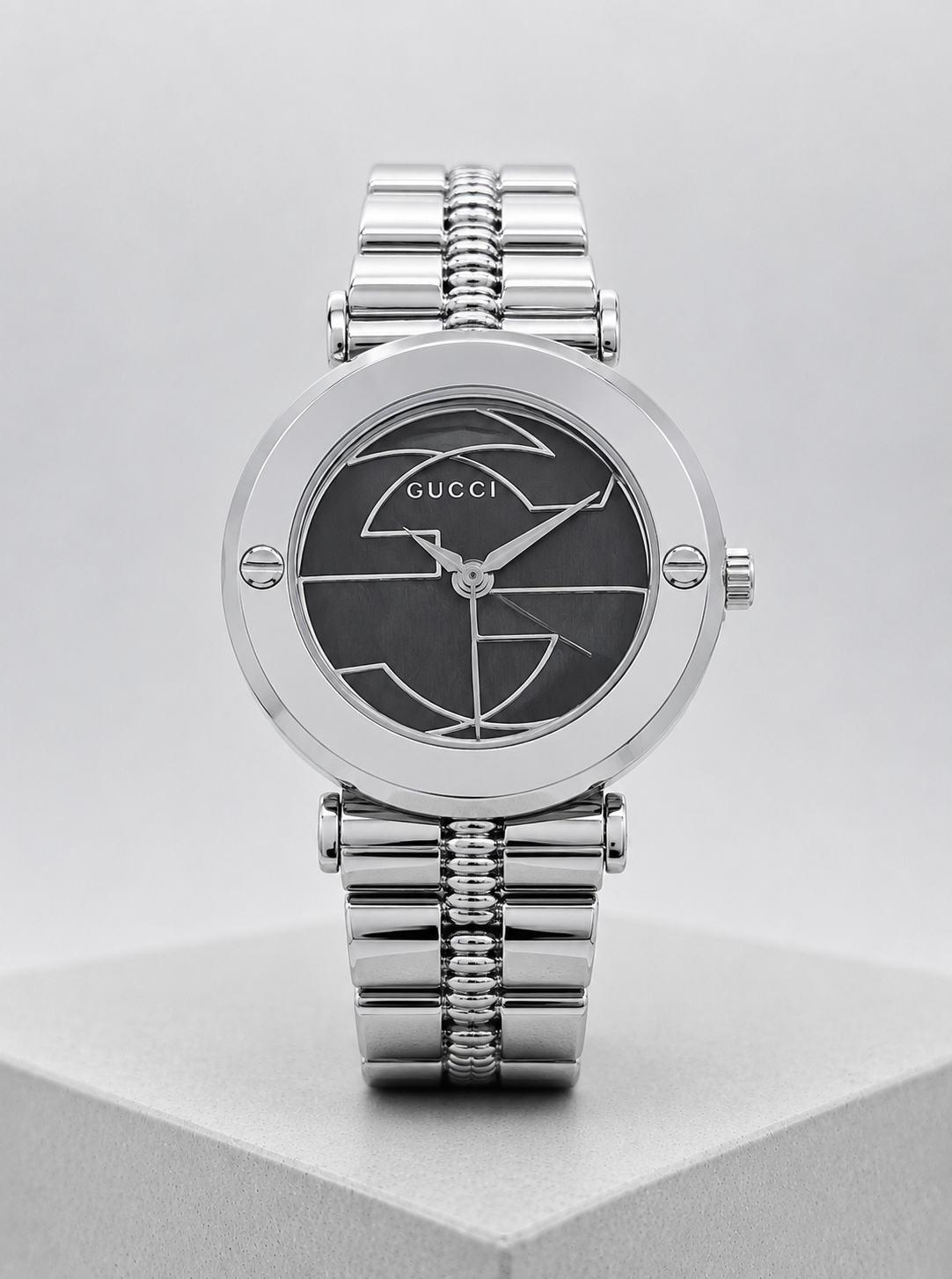 Gucci Silver Black Watch