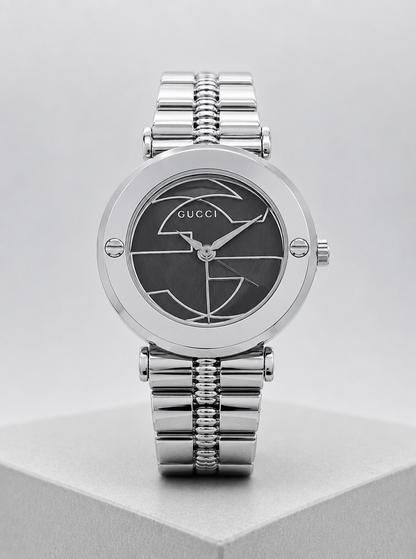 Gucci Silver Black Watch