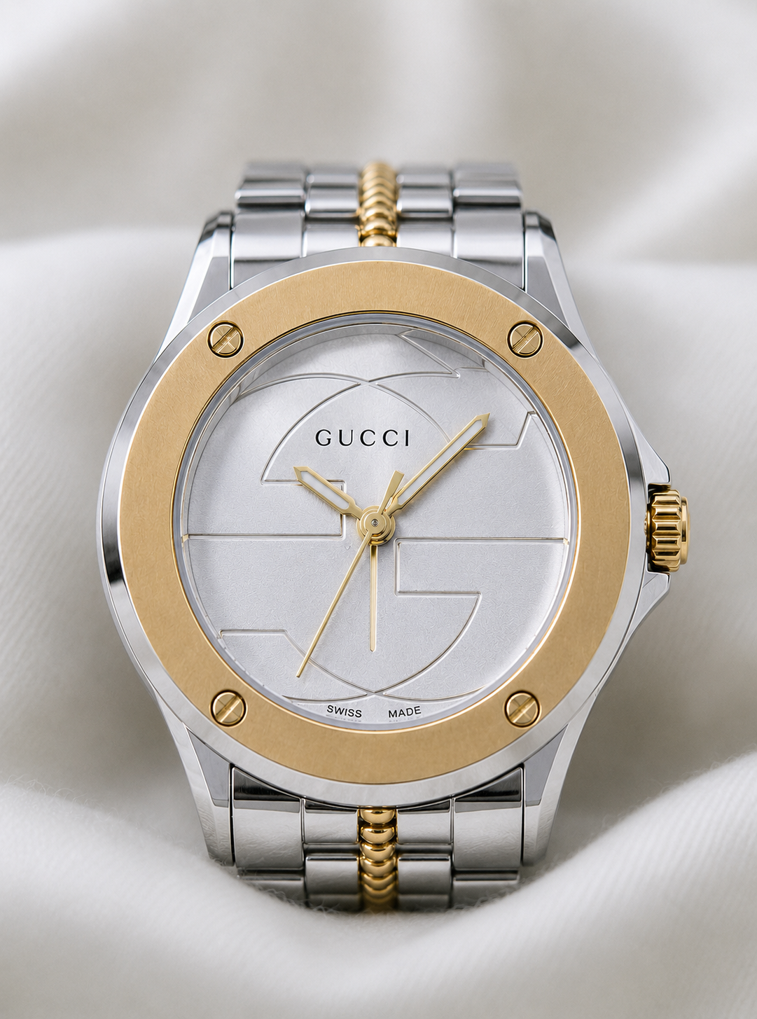 Gucci Two-Tone White Watch