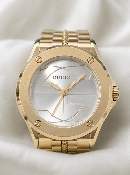Gucci Gold White Watch