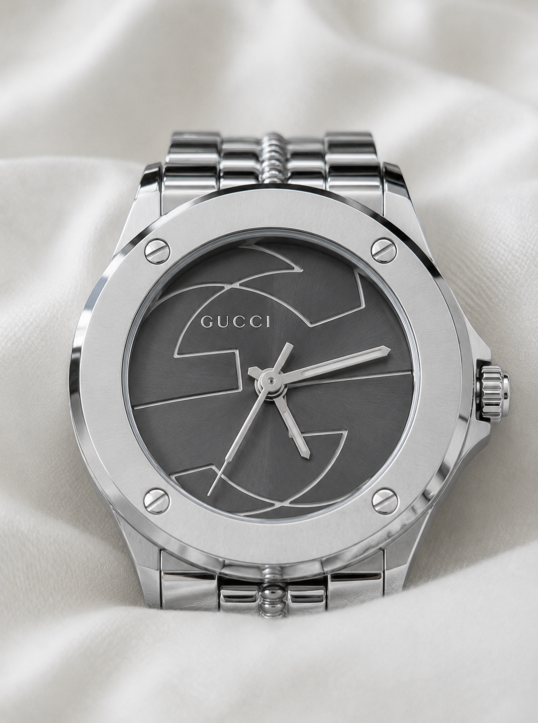 Gucci Silver Black Watch