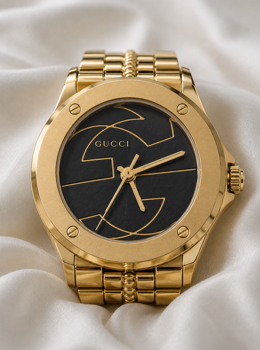 Gucci Gold Black Watch