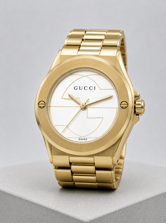 Gucci Gold White Watch