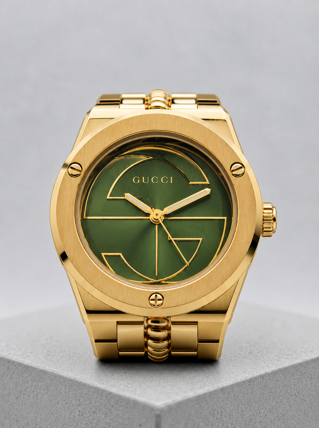 Gucci Gold Green Watch