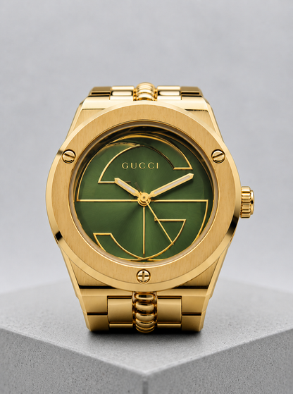 Gucci Gold Green Watch