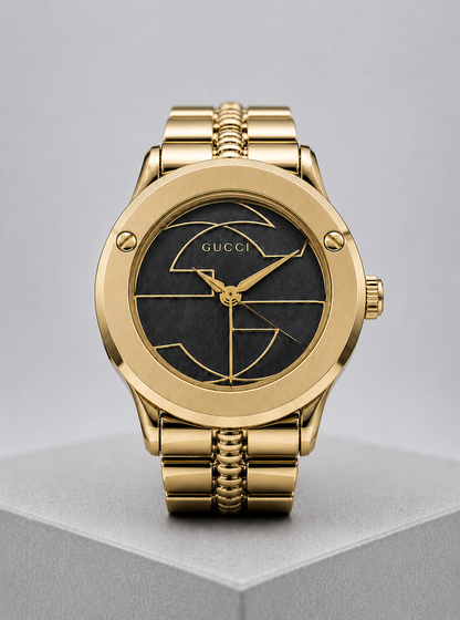 Gucci Gold Black Watch