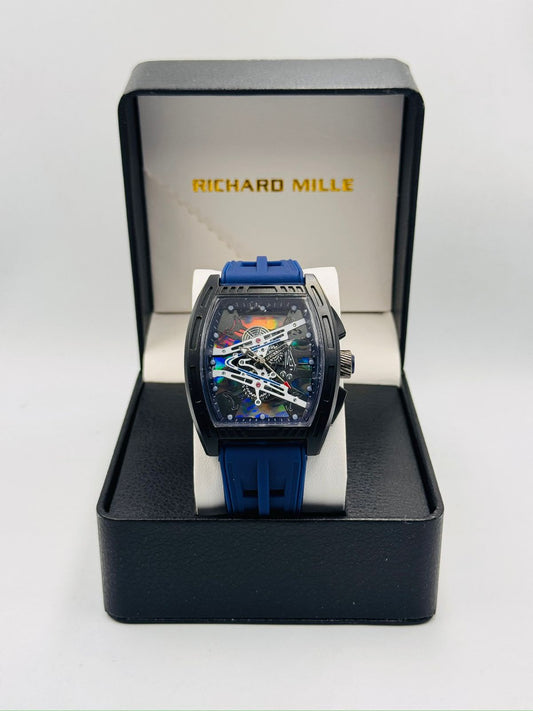 Richard Mille-Style Skeleton White Strap Watch