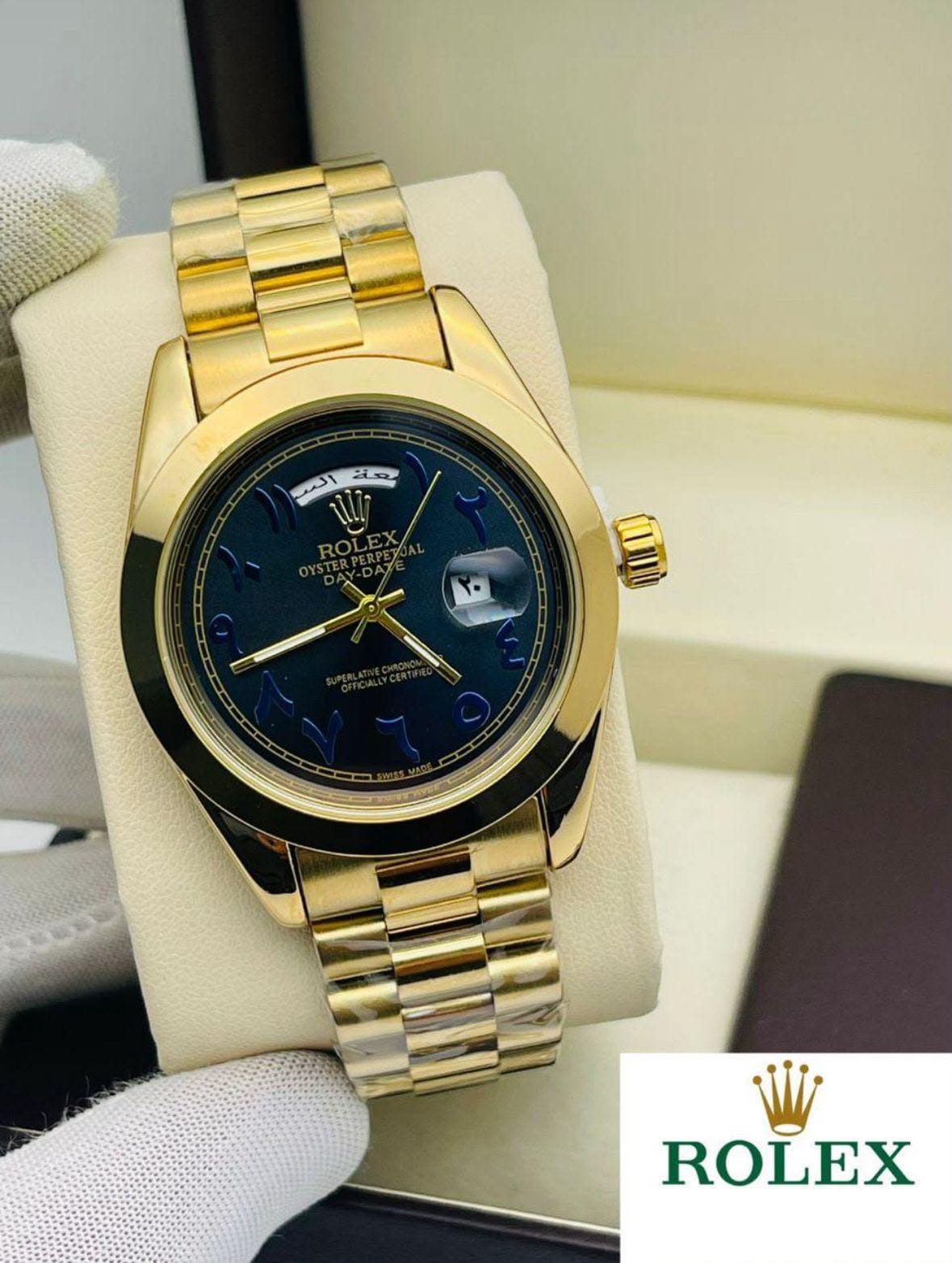 Rolex Men's Premium Slim Arabic Dial Watch