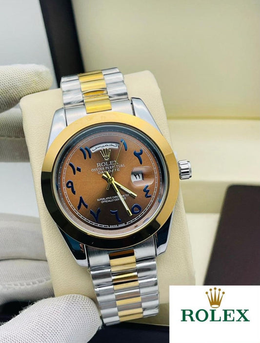 Rolex Men's Premium Slim Arabic Dial Watch