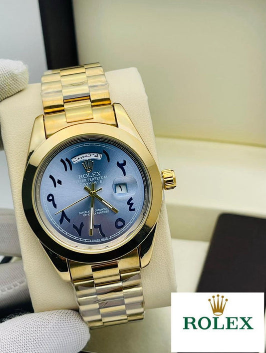 Rolex Men's Premium Slim Arabic Dial Watch