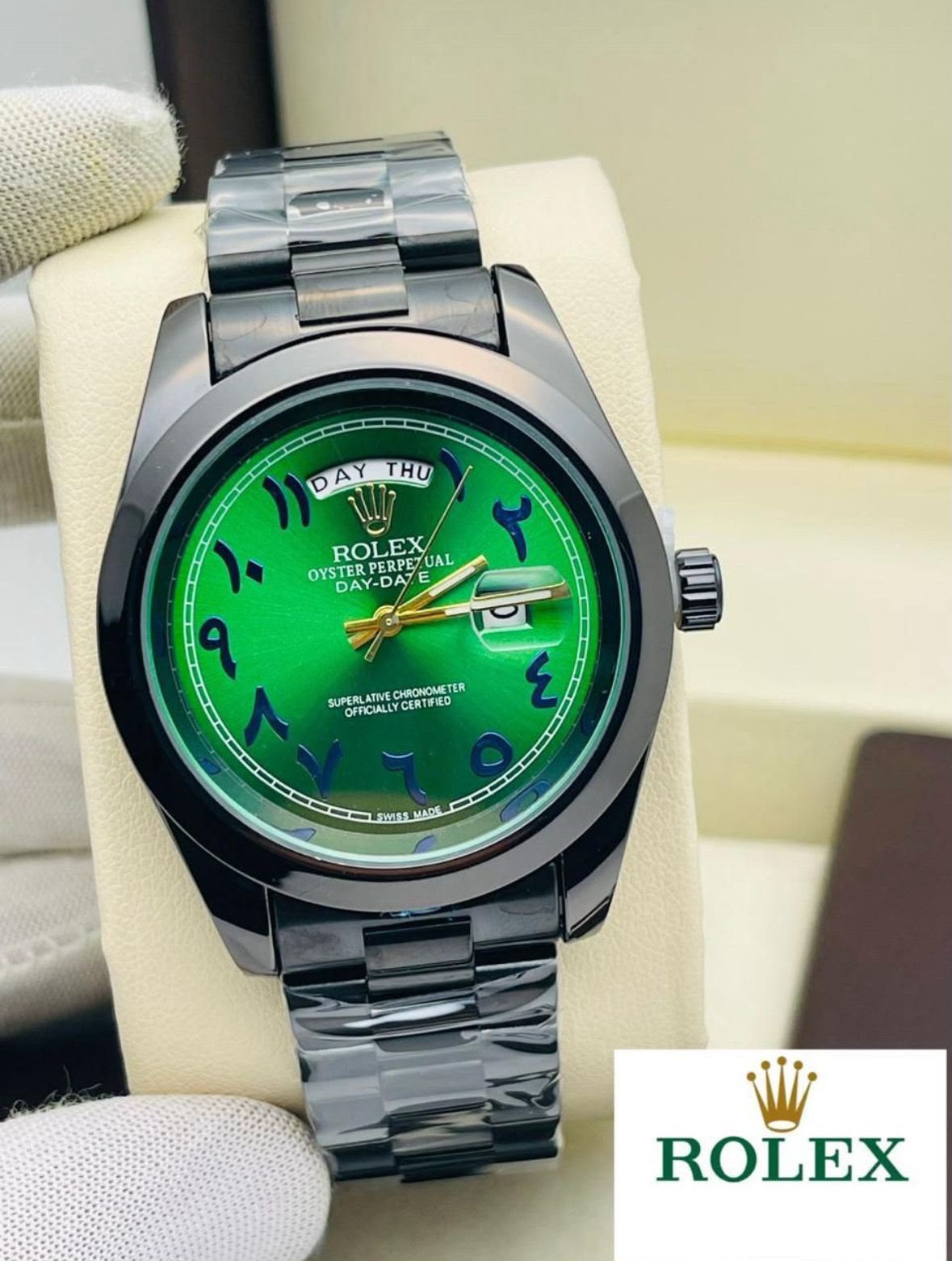 Rolex Men's Premium Slim Arabic Dial Watch
