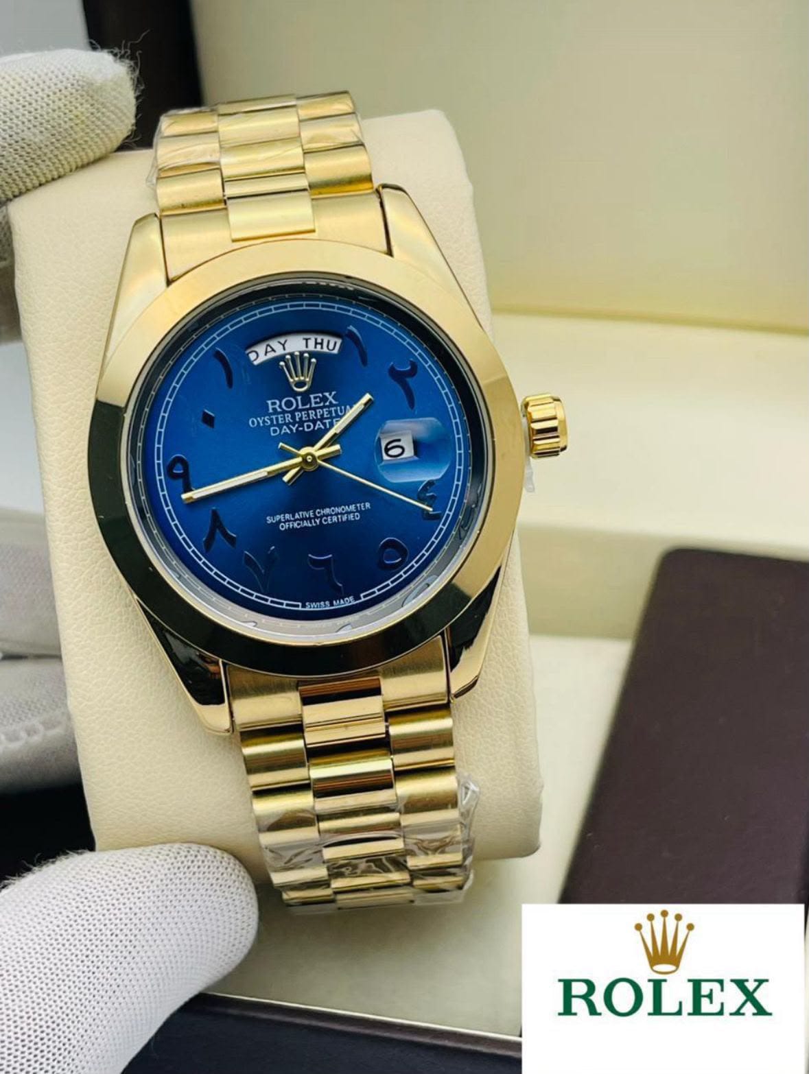 Rolex Men's Premium Slim Arabic Dial Watch