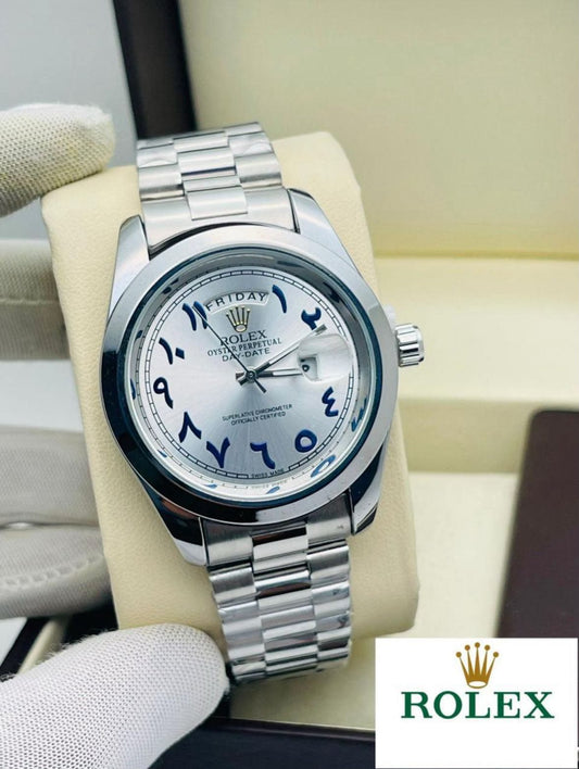Rolex Men's Premium Slim Arabic Dial Watch